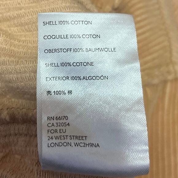 Urban Outfitters BDG Tan Corduroy Zip Up Hooded Hoodie Crop Bomber Coat Jacket M - Picture 5 of 5